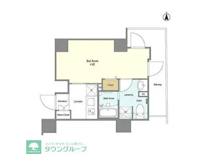 LA DOUCEUR川崎II(1K/4階)の間取り写真