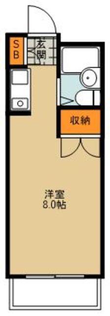 コーポラスミハラII(ワンルーム/3階)の間取り写真