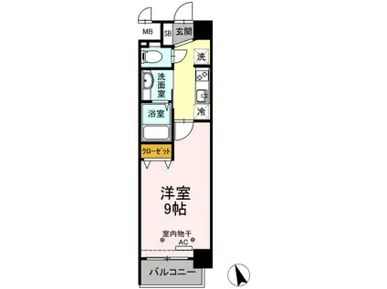 PLUM VILLGE(1K/1階)の間取り写真