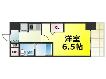 エステムコート難波ウエスト-SIDE IV ザ・フォース(1K/8階)の間取り写真