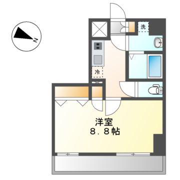 ディアレイシャス東別院IV(1K/2階)の間取り写真