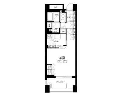 アクシルコート御茶の水(1K/7階)の間取り写真