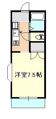 ドリームマンション(1K/3階)の間取り写真