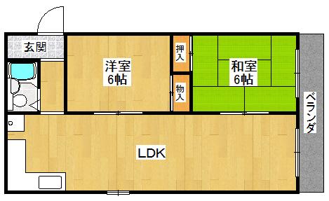 オアシス21(2LDK/2階)の間取り写真