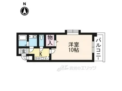 メゾン・グローリー(1K/4階)の間取り写真