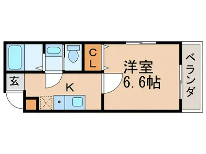 リゾートヴィレ金町(1K/1階)の間取り写真