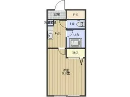 メゾンアイレスII(1K/1階)の間取り写真