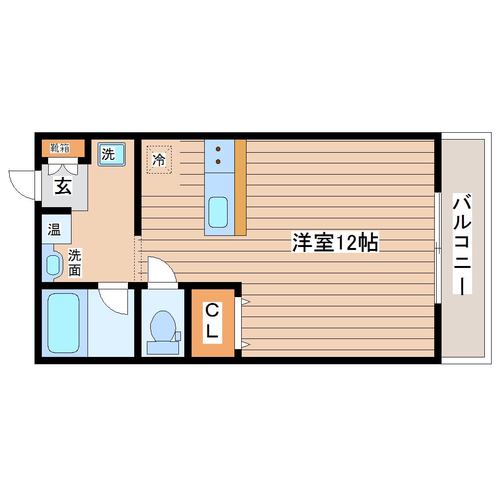 SAKURA PARK参番館(ワンルーム/3階)の間取り写真