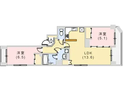プレディオ・セイコーII(2LDK/5階)の間取り写真