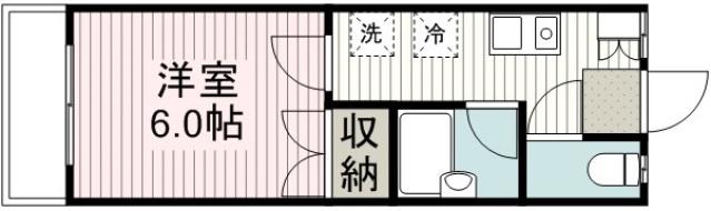 オータムスズキ(1K/2階)の間取り写真