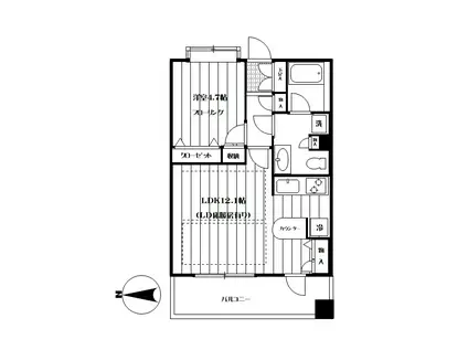 ドラゴンマンション桜台壱番館(1LDK/3階)の間取り写真