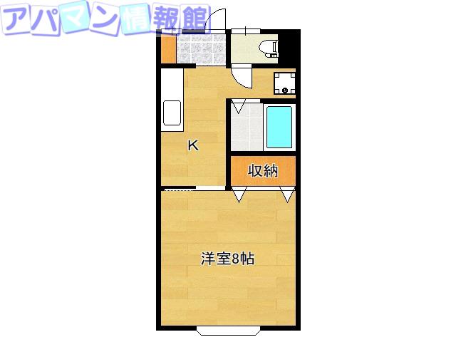 プレミール(1K/2階)の間取り写真