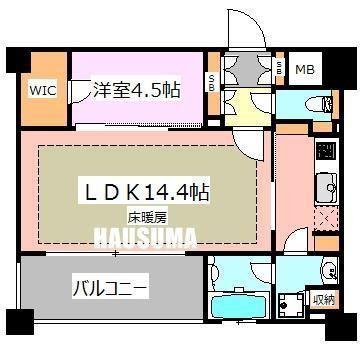 パークキューブ西ヶ原ステージ(1LDK/4階)の間取り写真
