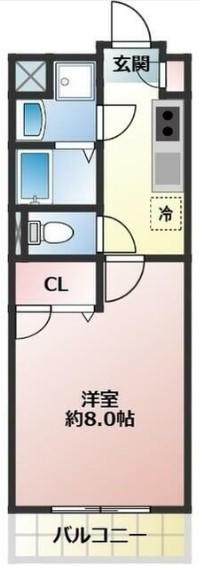 コージィコート(1K/3階)の間取り写真