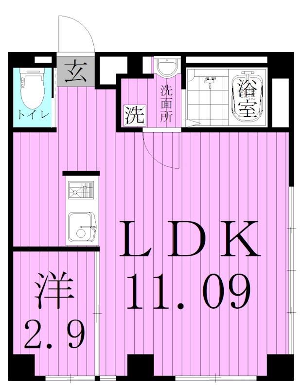 GRAFFITI NISHIARAI(1LDK/3階)の間取り写真