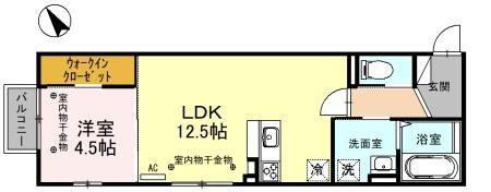 ヴィラレスト(1LDK/1階)の間取り写真
