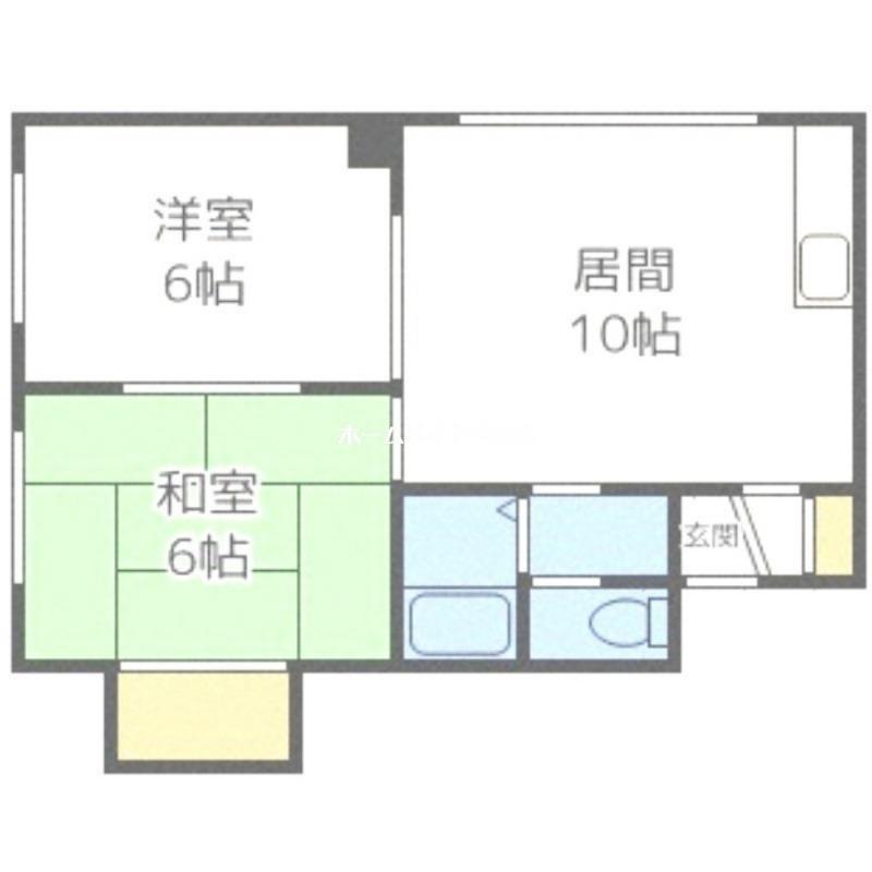 ウィング112 (2LDK/2階)の間取り写真