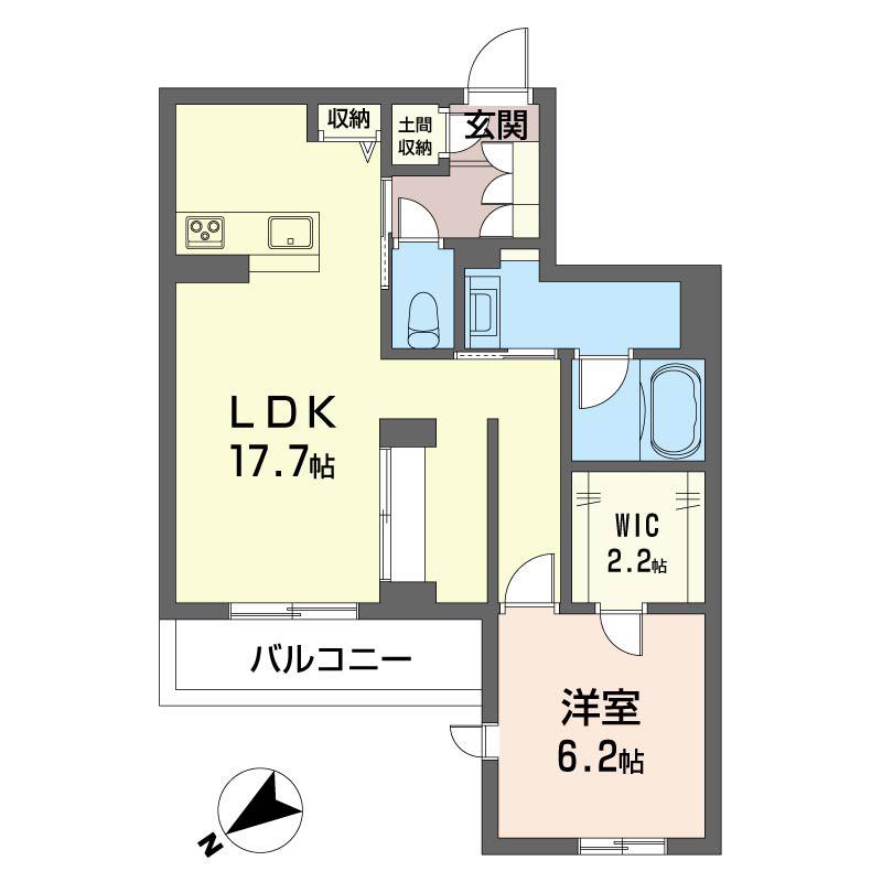 ベレシエナ(1LDK/1階)の間取り写真