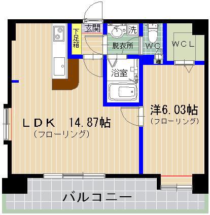 エムビルデベロップコアIII(1LDK/11階)の間取り写真