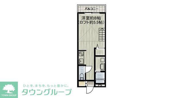 ミレニアムステージSK新横浜(ワンルーム/2階)の間取り写真