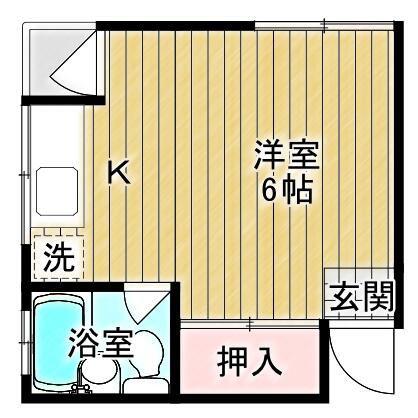 ハイツアン(1K/2階)の間取り写真