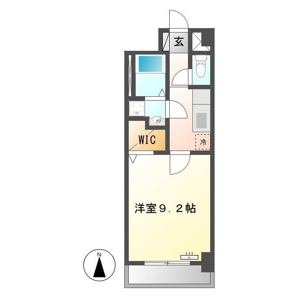 ヴィラ清寿(1K/3階)の間取り写真
