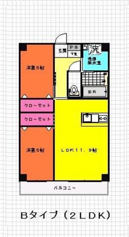 LA.ESPERO(2LDK/3階)の間取り写真