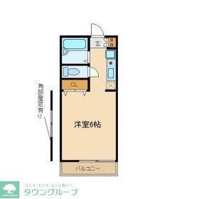 ニューパレス北里I(1K/1階)の間取り写真