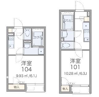 コンフォート汐入I(1K/1階)の間取り写真