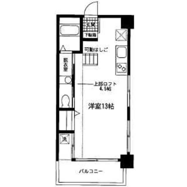 エントランスII(ワンルーム/4階)の間取り写真