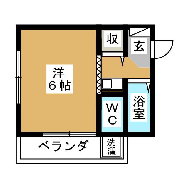 メゾンドメイ(ワンルーム/2階)の間取り写真