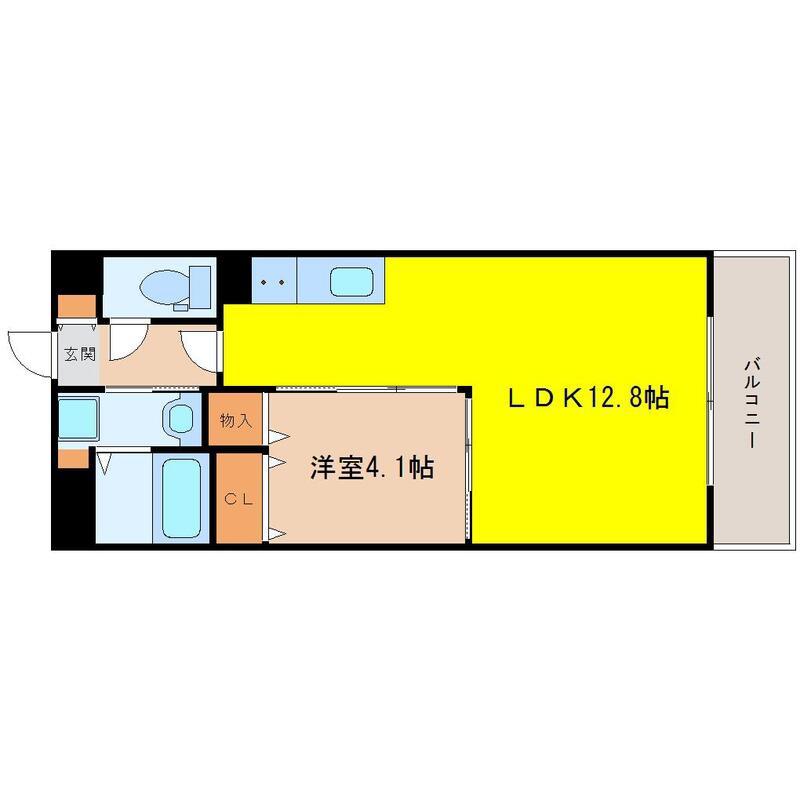 クランエシオ(1LDK/2階)の間取り写真