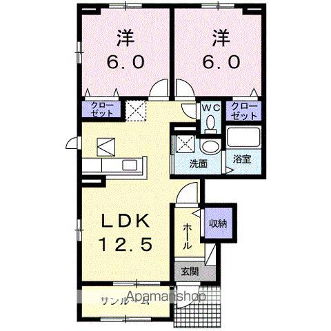 サザンヒルズ 星和台I(2LDK/1階)の間取り写真