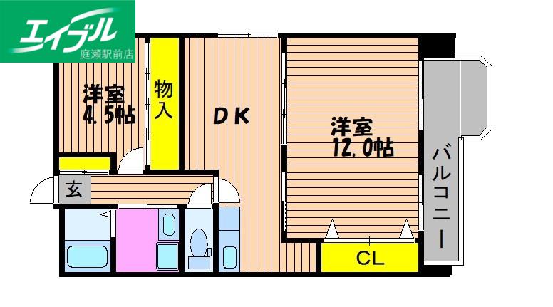 グリーンハウス松島G3(3DK/2階)の間取り写真