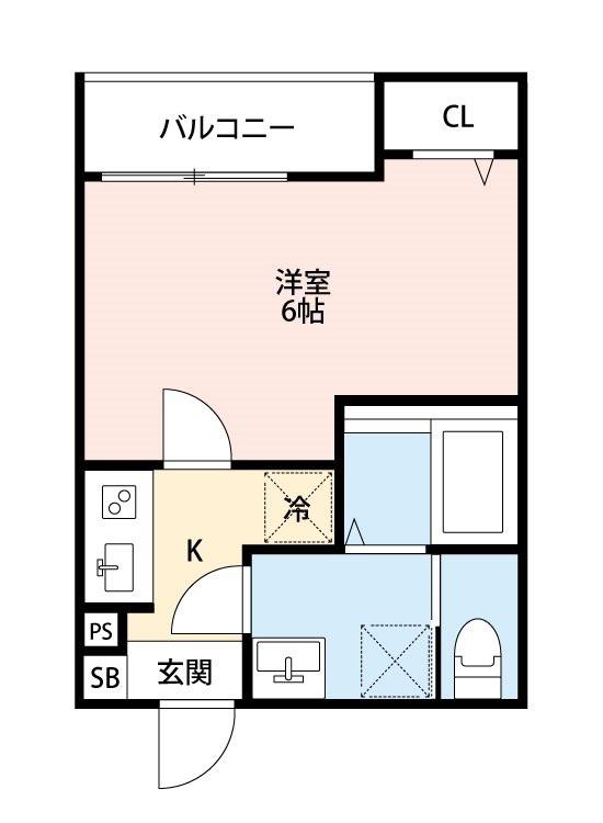 CRASTINE西尾久(1K/3階)の間取り写真