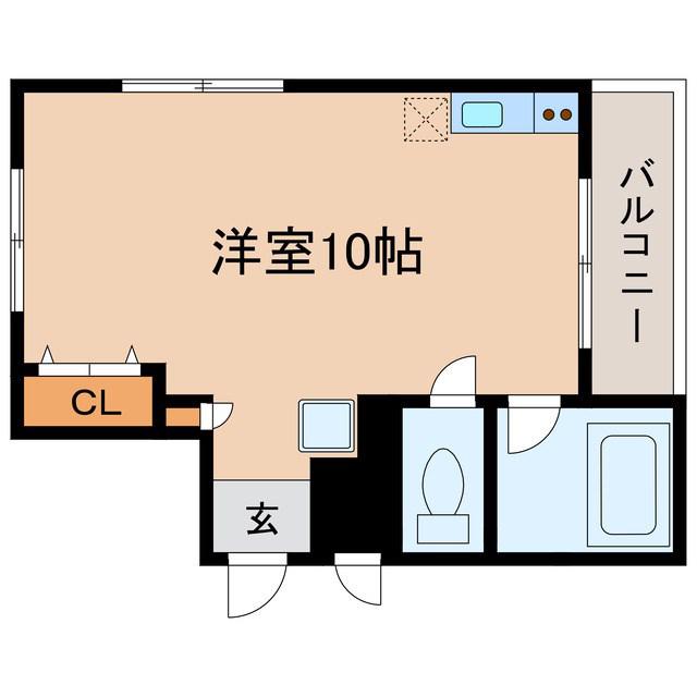 あおいハイツ(ワンルーム/4階)の間取り写真