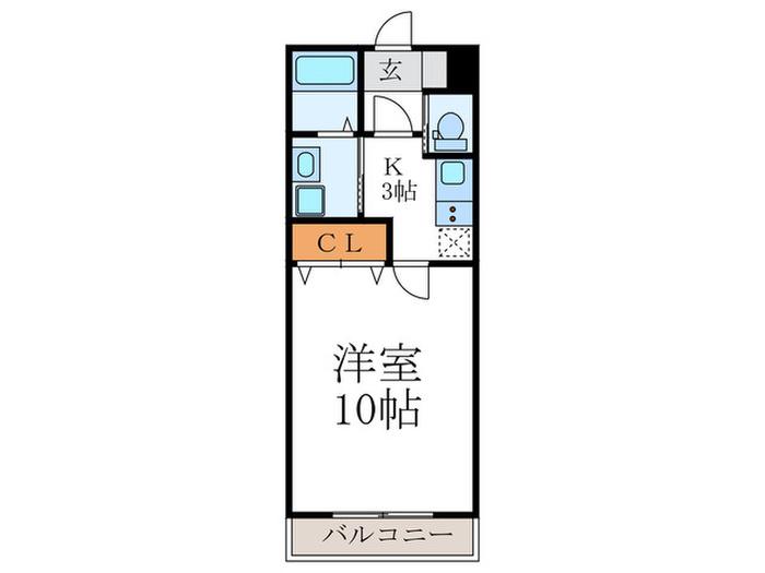 エルファロ(1K/3階)の間取り写真