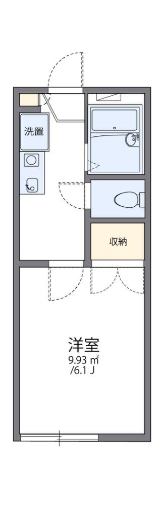 レオパレス東野(1K/1階)の間取り写真