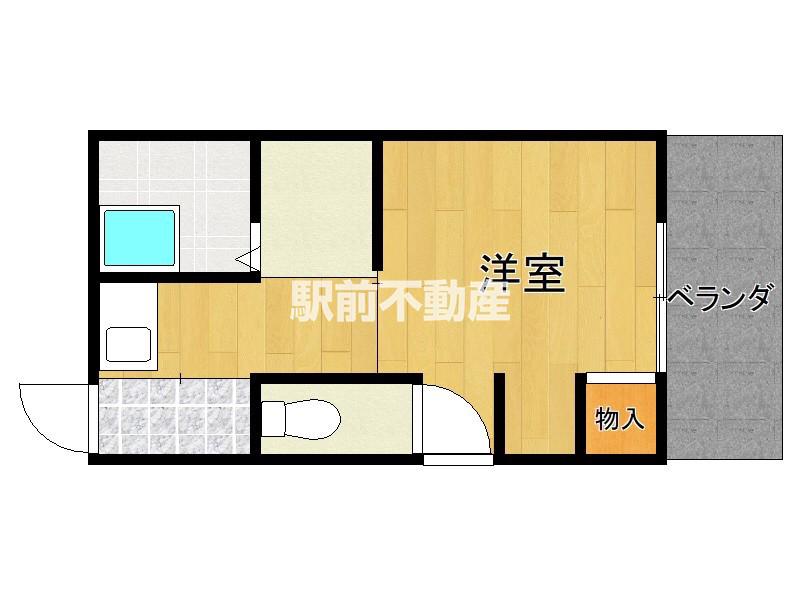 いちい東野(1DK/1階)の間取り写真