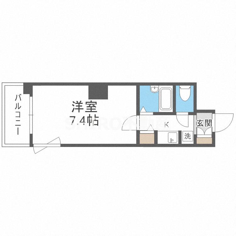 エスティライフ梅田新道(1K/11階)の間取り写真