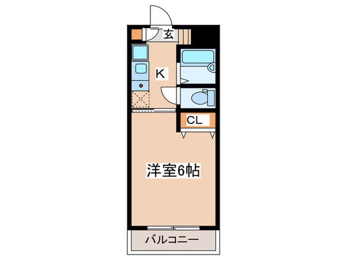 グレイスメゾン東林間(1K/1階)の間取り写真