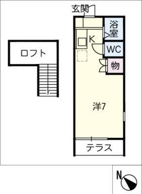 アーバン上地(ワンルーム/1階)の間取り写真