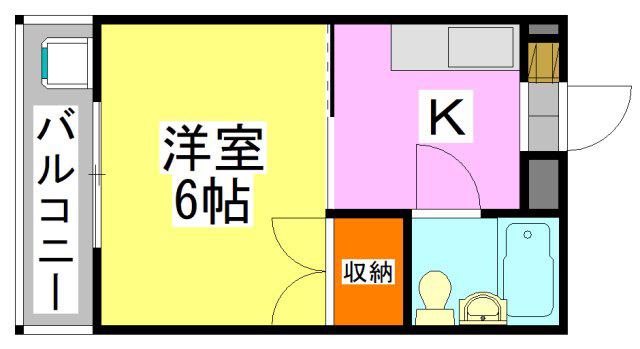 レナジア京成大久保(ワンルーム/3階)の間取り写真