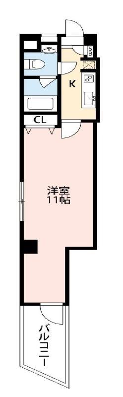 レジデンス緑(1K/3階)の間取り写真