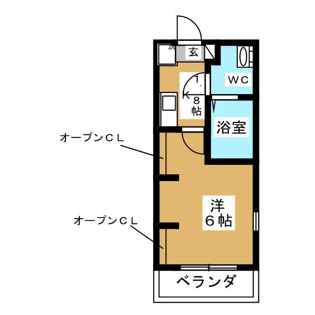 リーベンデル日吉(1K/3階)の間取り写真
