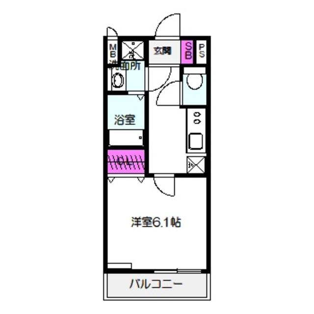 CP深江橋(1K/2階)の間取り写真