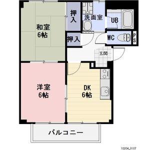 SURPLUS サンアイA(2DK/2階)の間取り写真