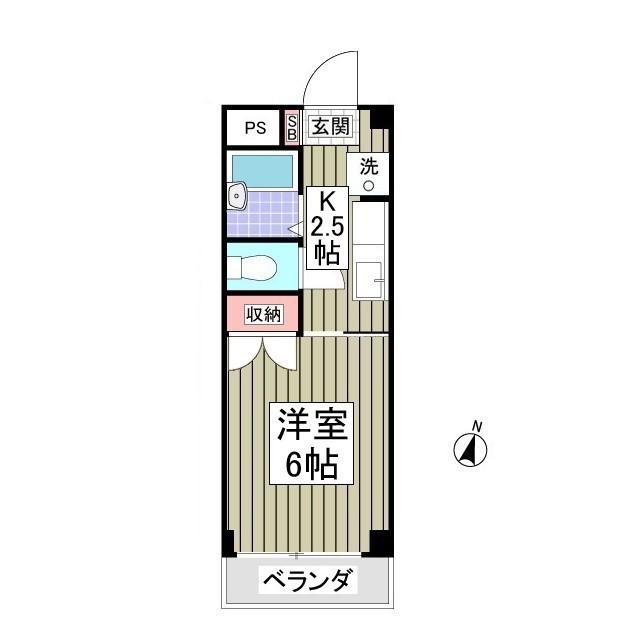 MESON STARCK(1K/2階)の間取り写真