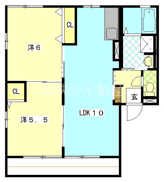 プロシードI(2LDK/2階)の間取り写真