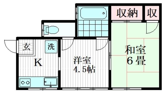 司コーポ(2K/2階)の間取り写真